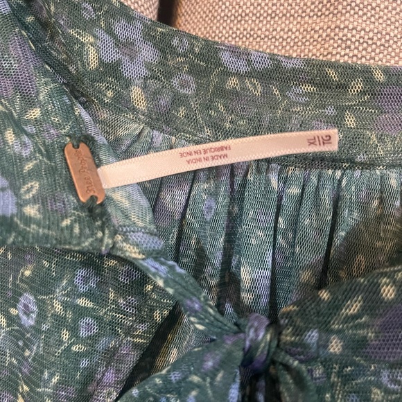 Free People sheer self tie blouse - Picture 7 of 7